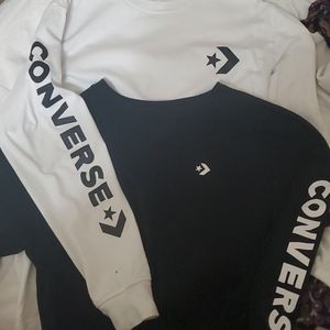 2 converse long sleeve tees